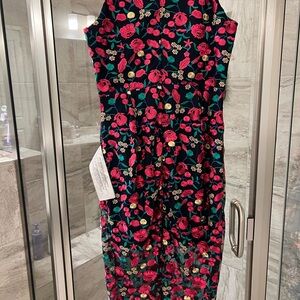 Dress the Population Embroidered Floral Dress — NWT — Size XL